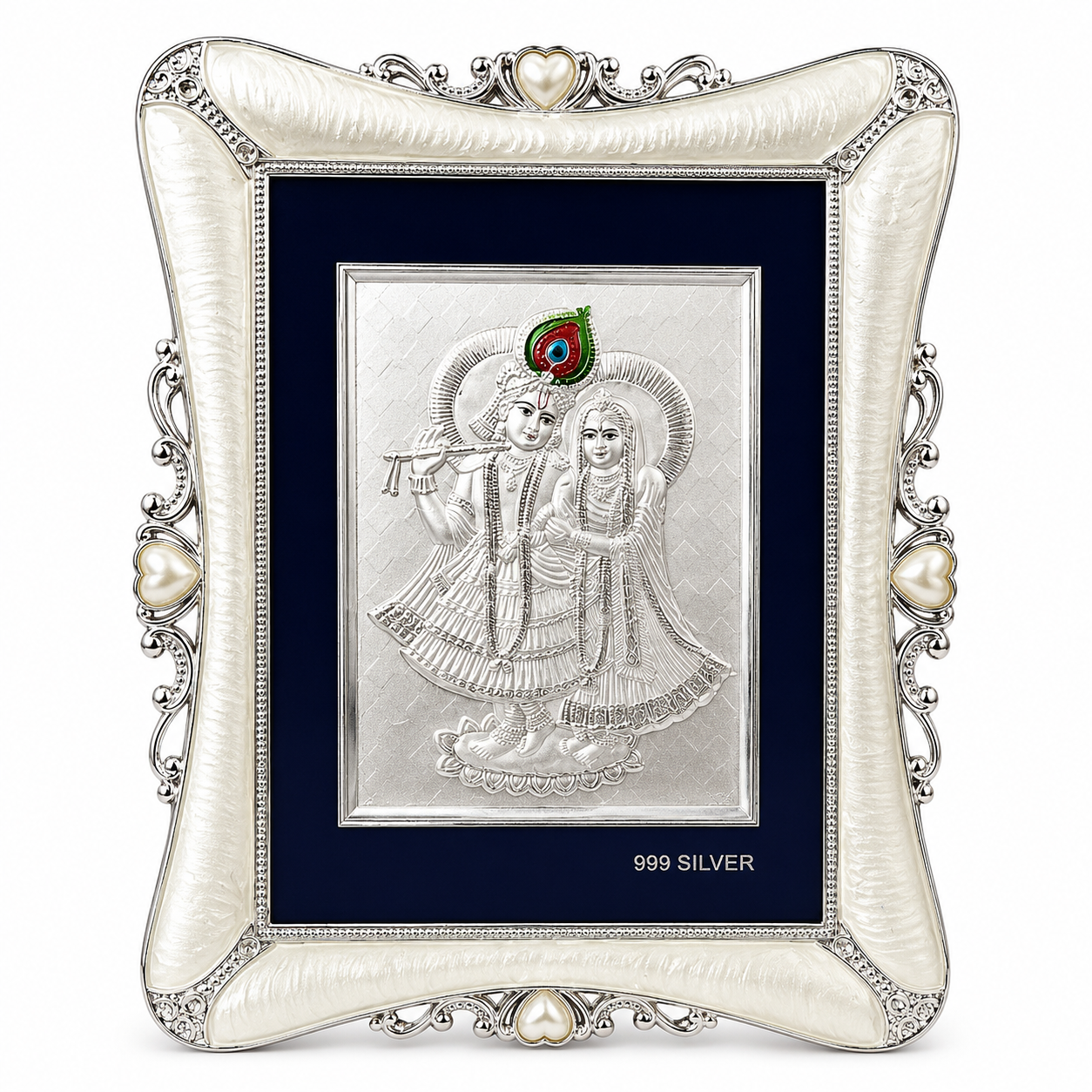 ChatGPT Image Jun 18, 2026, 07_02_06 PM 999 Silver Radha Krishna Premium Decorative Photo Frame – Elegant Spiritual Gift - Image 1