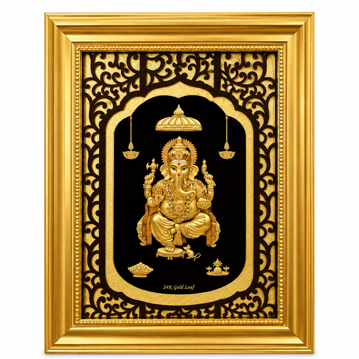 ChatGPT Image Jun 18, 2026, 07_04_49 PM Gold Leaf Lord Ganesha Wall Frame – Premium Spiritual Home Decor - Image 1