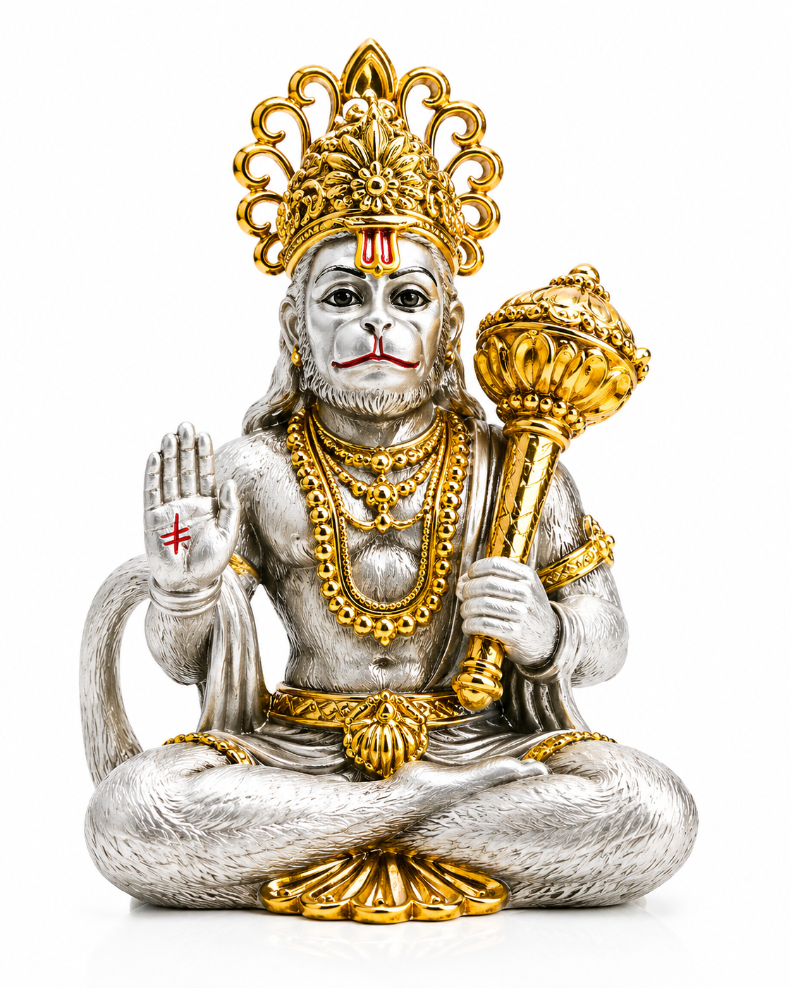 ChatGPT Image Jun 18, 2026, 07_06_33 PM 999 Silver Plated Lord Hanuman Idol – Premium Decorative & Spiritual Showpiece - Image 1