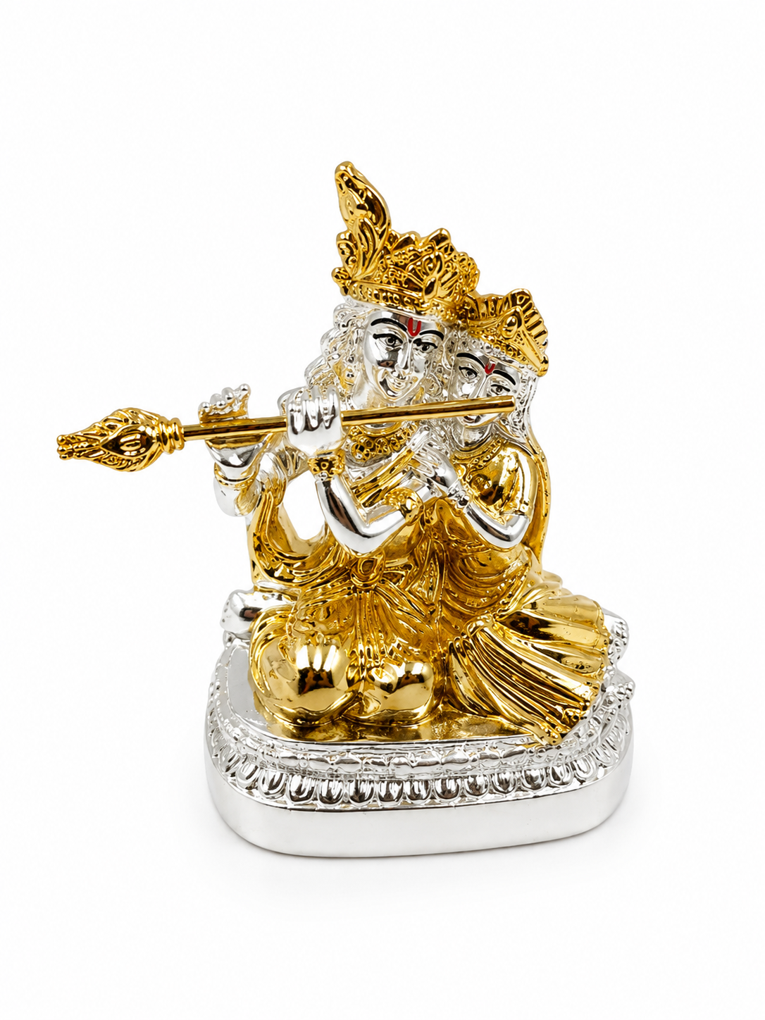ChatGPT Image Jun 18, 2026, 07_30_48 PM Premium Gold & Silver Radha Krishna Idol – Decorative Spiritual Showpiece - Image 1