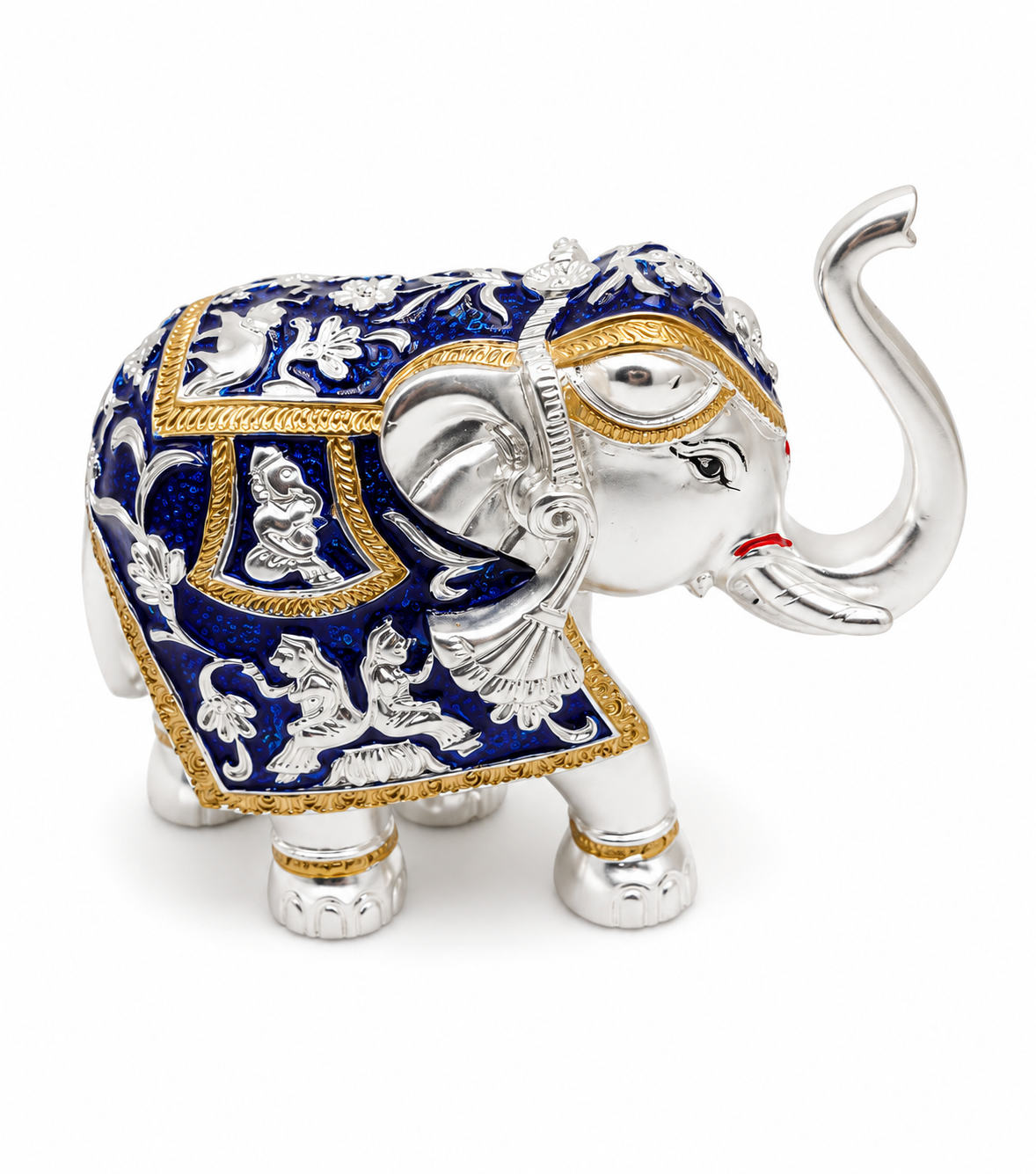 ChatGPT Image Jun 18, 2026, 07_32_20 PM Premium Blue Silver Elephant Showpiece – Decorative Lucky Elephant Figurine - Image 1