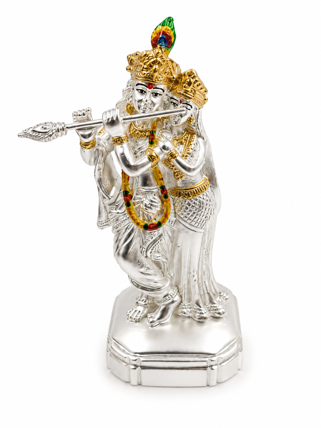 ChatGPT Image Jun 18, 2026, 07_34_20 PM 999 Silver Radha Krishna Idol – Premium Decorative Spiritual Showpiece - Image 1